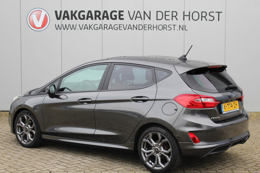 Ford Fiesta 1.0 EcoBoost Hybrid ST-Line X Luxe, sportieve en goed onderhouden Fiesta ! Autm. airco, Cruise control, Lane assist, 17" Lmv, Parkeersensoren Achter, Metallic lak, Navigatie by Apple/Android, LED verlichting etc