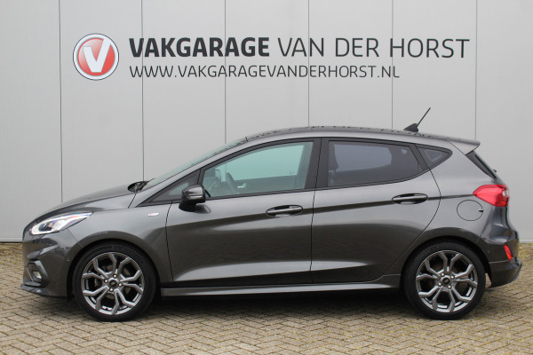 Ford Fiesta 1.0 EcoBoost Hybrid ST-Line X Luxe, sportieve en goed onderhouden Fiesta ! Autm. airco, Cruise control, Lane assist, 17" Lmv, Parkeersensoren Achter, Metallic lak, Navigatie by Apple/Android, LED verlichting etc