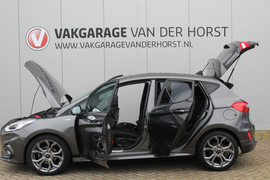 Ford Fiesta 1.0 EcoBoost Hybrid ST-Line X Luxe, sportieve en goed onderhouden Fiesta ! Autm. airco, Cruise control, Lane assist, 17" Lmv, Parkeersensoren Achter, Metallic lak, Navigatie by Apple/Android, LED verlichting etc