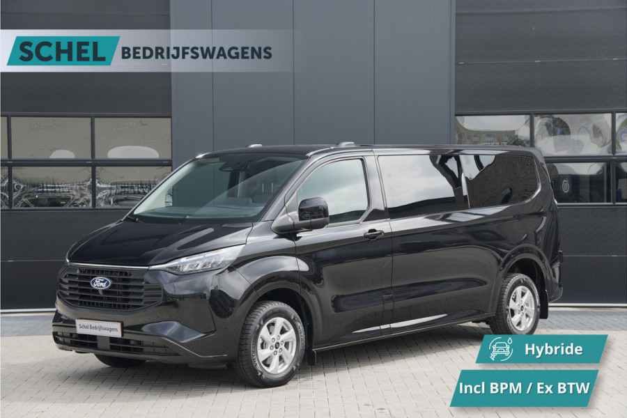 Ford Transit Custom 340 2.5 PHEV L2H1 Limited 232pk 9 Zits - Keyless - ACC - Blindspot - Camera - Carplay - Navi - Prijs excl. BTW - Rijklaar