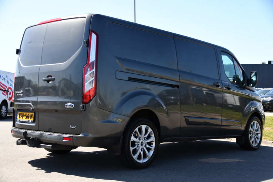 Ford Transit Custom 300 2.0 TDCI L2H1 Limited Camera, Cruise, Carplay, 2 x Schuifdeur, Trekhaak, 130pk, Stoelverwarming, Multimedia, Uniek!