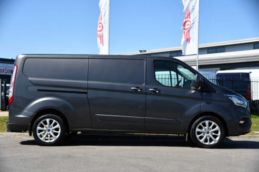 Ford Transit Custom 300 2.0 TDCI L2H1 Limited Camera, Cruise, Carplay, 2 x Schuifdeur, Trekhaak, 130pk, Stoelverwarming, Multimedia, Uniek!