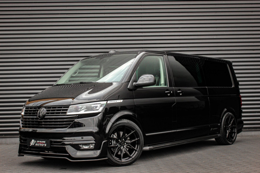 Volkswagen Transporter 2.0 TDI L2H1 CARAVELLE 204PK DC DUBBEL CABINE / ELEK.SCHUIF / FULL OPTIONS / LEDER / FULL BLACK / APPLE CAR