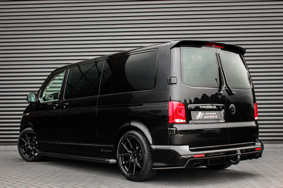 Volkswagen Transporter 2.0 TDI L2H1 CARAVELLE 204PK DC DUBBEL CABINE / ELEK.SCHUIF / FULL OPTIONS / LEDER / FULL BLACK / APPLE CAR