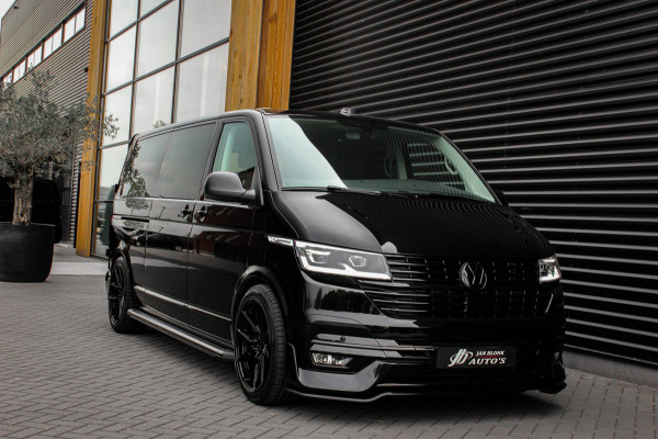 Volkswagen Transporter 2.0 TDI L2H1 CARAVELLE 204PK DC DUBBEL CABINE / ELEK.SCHUIF / FULL OPTIONS / LEDER / FULL BLACK / APPLE CAR