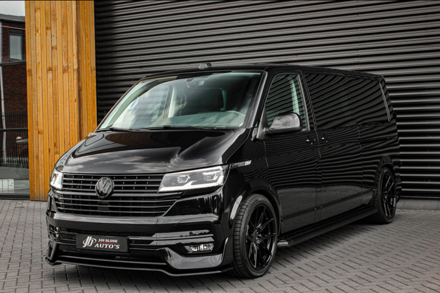 Volkswagen Transporter 2.0 TDI L2H1 CARAVELLE 204PK DC DUBBEL CABINE / ELEK.SCHUIF / FULL OPTIONS / LEDER / FULL BLACK / APPLE CAR