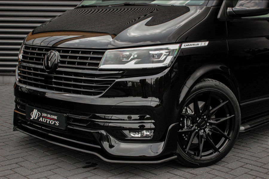 Volkswagen Transporter 2.0 TDI L2H1 CARAVELLE 204PK DC DUBBEL CABINE / ELEK.SCHUIF / FULL OPTIONS / LEDER / FULL BLACK / APPLE CAR