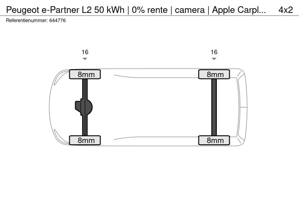 Peugeot e-Partner L2 50 kWh | 0% rente | camera | Apple Carplay/Android Auto | betimmering | Eco LED koplampen | Comfort stoel | rijklaarprijs
