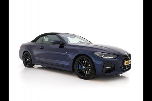 BMW 4 Serie Cabrio 420i M-Sportpack High Executive (INCL-BTW) *LEATHER | FULL-LED | MEMORY-PACK | BLINDSPOT | DIGI-COCKPIT | HIFI-SOUND | SHIFTPADDLES | CAMERA | DAB | NAVI-FULLMAP | TOWBAR | 19''ALU*
