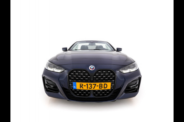 BMW 4 Serie Cabrio 420i M-Sportpack High Executive (INCL-BTW) *LEATHER | FULL-LED | MEMORY-PACK | BLINDSPOT | DIGI-COCKPIT | HIFI-SOUND | SHIFTPADDLES | CAMERA | DAB | NAVI-FULLMAP | TOWBAR | 19''ALU*