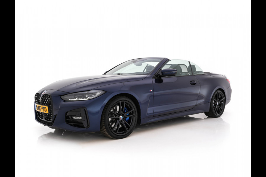 BMW 4 Serie Cabrio 420i M-Sportpack High Executive (INCL-BTW) *LEATHER | FULL-LED | MEMORY-PACK | BLINDSPOT | DIGI-COCKPIT | HIFI-SOUND | SHIFTPADDLES | CAMERA | DAB | NAVI-FULLMAP | TOWBAR | 19''ALU*