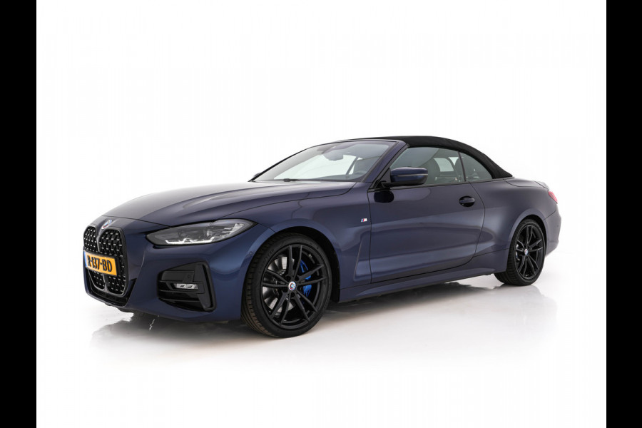 BMW 4 Serie Cabrio 420i M-Sportpack High Executive (INCL-BTW) *LEATHER | FULL-LED | MEMORY-PACK | BLINDSPOT | DIGI-COCKPIT | HIFI-SOUND | SHIFTPADDLES | CAMERA | DAB | NAVI-FULLMAP | TOWBAR | 19''ALU*