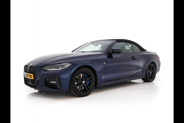 BMW 4 Serie Cabrio 420i M-Sportpack High Executive (INCL-BTW) *LEATHER | FULL-LED | MEMORY-PACK | BLINDSPOT | DIGI-COCKPIT | HIFI-SOUND | SHIFTPADDLES | CAMERA | DAB | NAVI-FULLMAP | TOWBAR | 19''ALU*