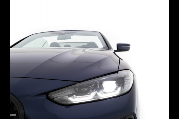 BMW 4 Serie Cabrio 420i M-Sportpack High Executive (INCL-BTW) *LEATHER | FULL-LED | MEMORY-PACK | BLINDSPOT | DIGI-COCKPIT | HIFI-SOUND | SHIFTPADDLES | CAMERA | DAB | NAVI-FULLMAP | TOWBAR | 19''ALU*