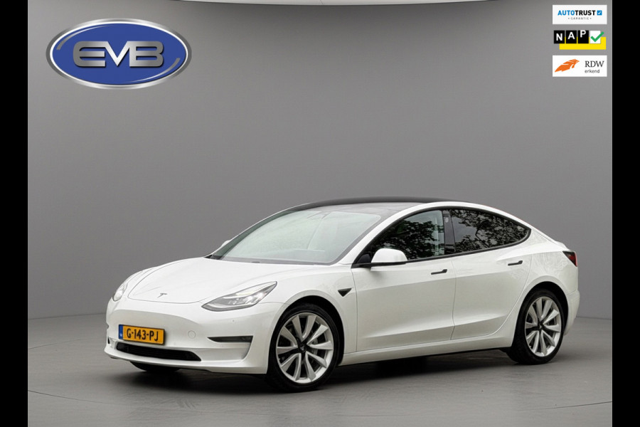 Tesla Model 3 Long Range AWD 75 kWh Black edition, panoramadak, afn. Trekhaak,leder, 19 inch, NL auto 12-2019