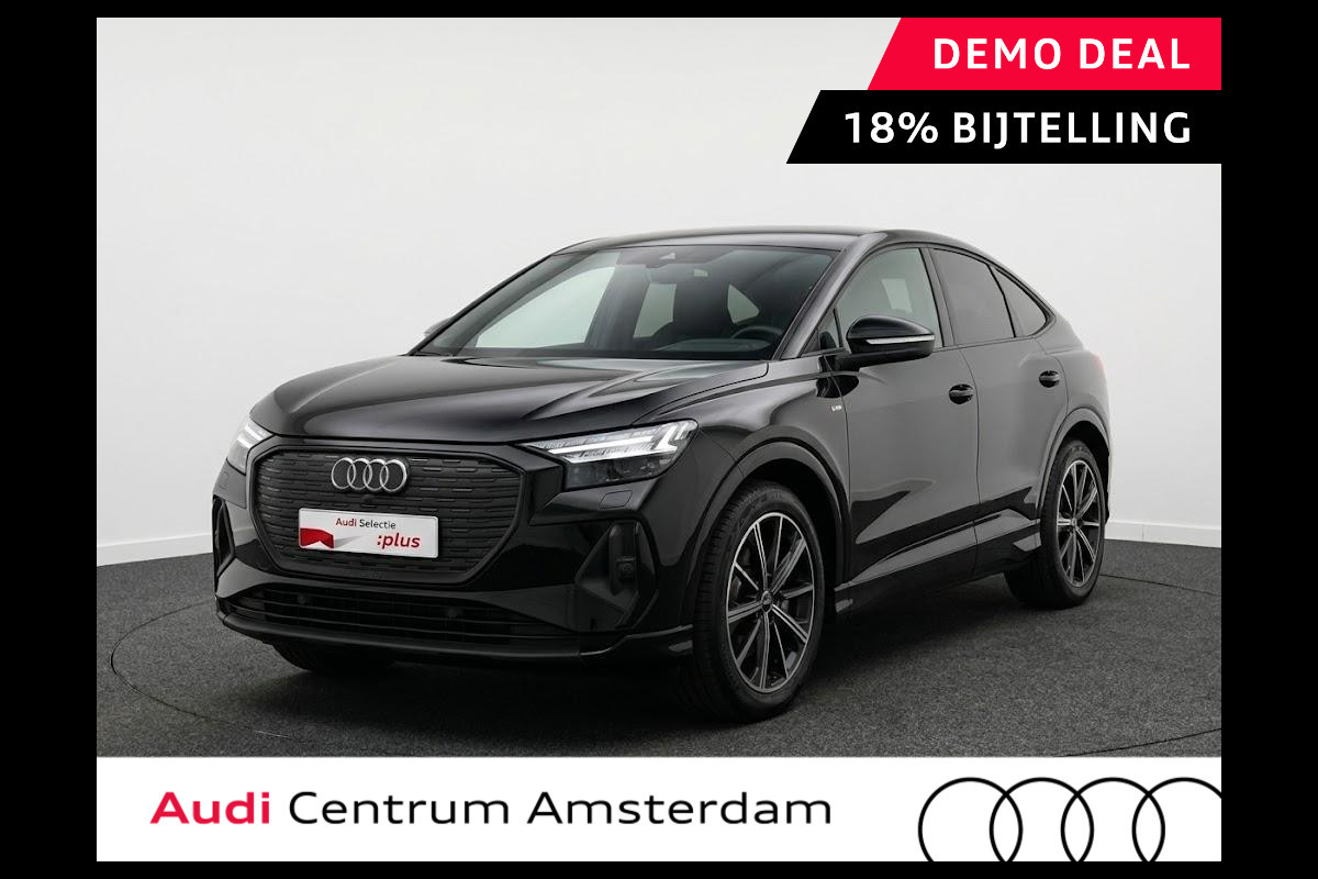 Audi Q4 Sportback e-tron 45 S edition Competition 82 kWh 286pk | Assistentiepakket plus | Optiekpakket zwart plus | Ambient lichtpakket | Stoelverwarming voor |