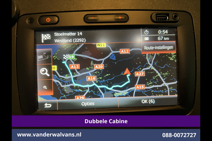 Opel Movano 2.3 Turbo 146pk L2H2 Dubbele cabine Euro6 Airco | Imperiaal | Omvormer | 2500kg Trekhaak | LM velgen Navigatie, Camera, Cruisecontrol, Parkeersensoren, 5-zits