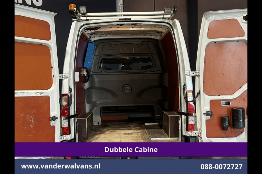 Opel Movano 2.3 Turbo 146pk L2H2 Dubbele cabine Euro6 Airco | Imperiaal | Omvormer | 2500kg Trekhaak | LM velgen Navigatie, Camera, Cruisecontrol, Parkeersensoren, 5-zits