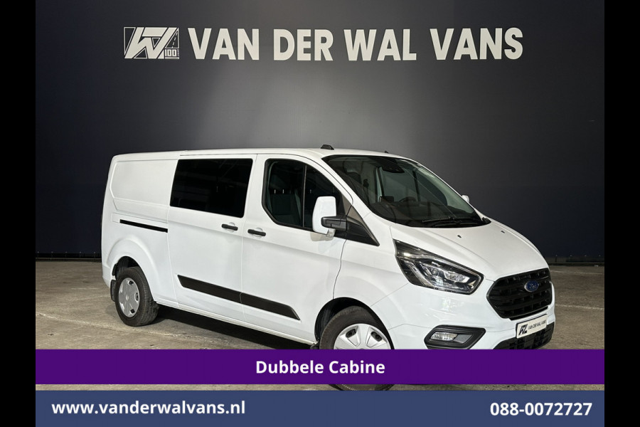 Ford Transit Custom 2.0 TDCI 131pk Automaat L2H1 Dubbele Cabine Euro6 Airco | 6-Zits | Camera | Navigatie | Apple Carplay Android Auto, Xenon, Cruisecontrol, Stoelverwarming, Verwarmde voorruit, Parkeersensoren, Achterklep