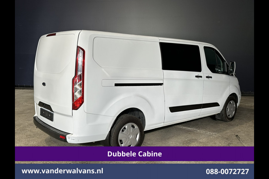 Ford Transit Custom 2.0 TDCI 131pk Automaat L2H1 Dubbele Cabine Euro6 Airco | 6-Zits | Camera | Navigatie | Apple Carplay Android Auto, Xenon, Cruisecontrol, Stoelverwarming, Verwarmde voorruit, Parkeersensoren, Achterklep