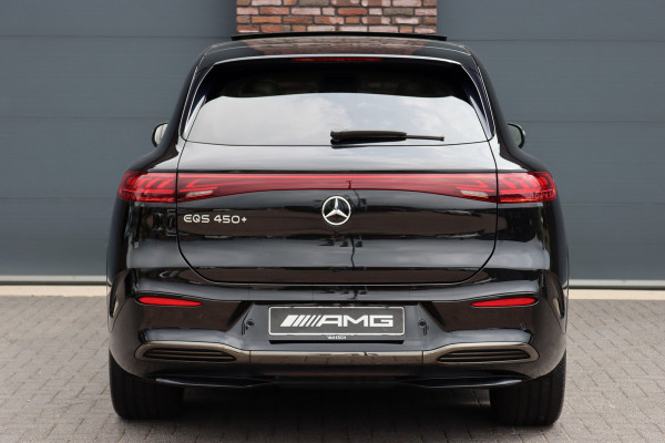 Mercedes-Benz EQS SUV 450+ AMG Line 108 kWh | Luchtvering | Hyperscreen | Achterasbesturing | Distronic+ | Entertainment Achter | Massage | Burmester | Verwarmd Stuurwiel | Tablet | HUD |