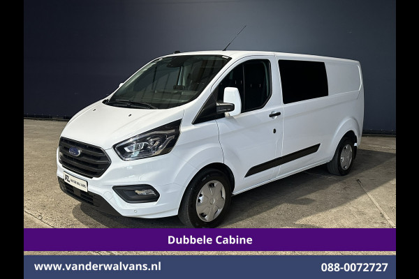 Ford Transit Custom 2.0 TDCI 130pk Automaat L2H1 Dubbele Cabine Euro6 Airco | 6-Zits | Camera | Navigatie | Xenon Apple Carplay, Android Auto, Adaptieve Cruisecontrol, Trekhaak, Parkeersensoren, Stoelverwarming, Verwarmde voorruit