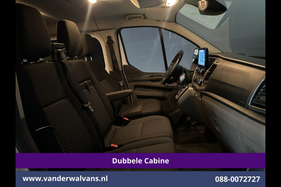 Ford Transit Custom 2.0 TDCI 130pk Automaat L2H1 Dubbele Cabine Euro6 Airco | 6-Zits | Camera | Navigatie | Xenon Apple Carplay, Android Auto, Adaptieve Cruisecontrol, Trekhaak, Parkeersensoren, Stoelverwarming, Verwarmde voorruit