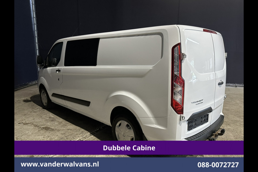 Ford Transit Custom 2.0 TDCI 130pk Automaat L2H1 Dubbele Cabine Euro6 Airco | 6-Zits | Camera | Navigatie | Xenon Apple Carplay, Android Auto, Adaptieve Cruisecontrol, Trekhaak, Parkeersensoren, Stoelverwarming, Verwarmde voorruit