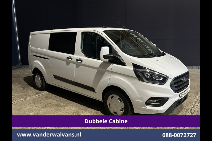 Ford Transit Custom 2.0 TDCI 130pk Automaat L2H1 Dubbele Cabine Euro6 Airco | 6-Zits | Camera | Navigatie | Xenon Apple Carplay, Android Auto, Adaptieve Cruisecontrol, Trekhaak, Parkeersensoren, Stoelverwarming, Verwarmde voorruit