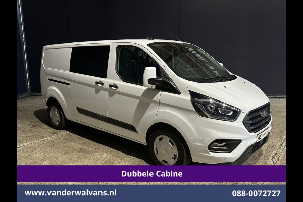 Ford Transit Custom 2.0 TDCI 130pk Automaat L2H1 Dubbele Cabine Euro6 Airco | 6-Zits | Camera | Navigatie | Xenon Apple Carplay, Android Auto, Adaptieve Cruisecontrol, Trekhaak, Parkeersensoren, Stoelverwarming, Verwarmde voorruit