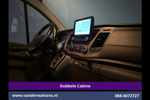 Ford Transit Custom 2.0 TDCI 130pk Automaat L2H1 Dubbele Cabine Euro6 Airco | 6-Zits | Camera | Navigatie | Xenon Apple Carplay, Android Auto, Adaptieve Cruisecontrol, Trekhaak, Parkeersensoren, Stoelverwarming, Verwarmde voorruit