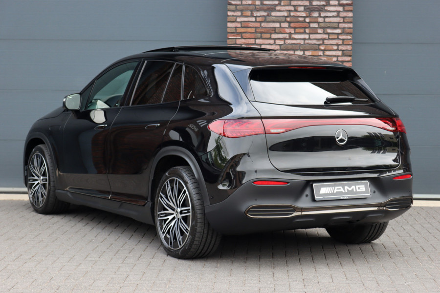 Mercedes-Benz EQE SUV 350 4MATIC AMG Line Premium+ 91 kWh | Luchtvering | Hyperscreen | Achterasbesturing | Distronic+ | Panoramadak | Burmester | Digital Light | Surround Camera | 22kW | Warmtepomp |