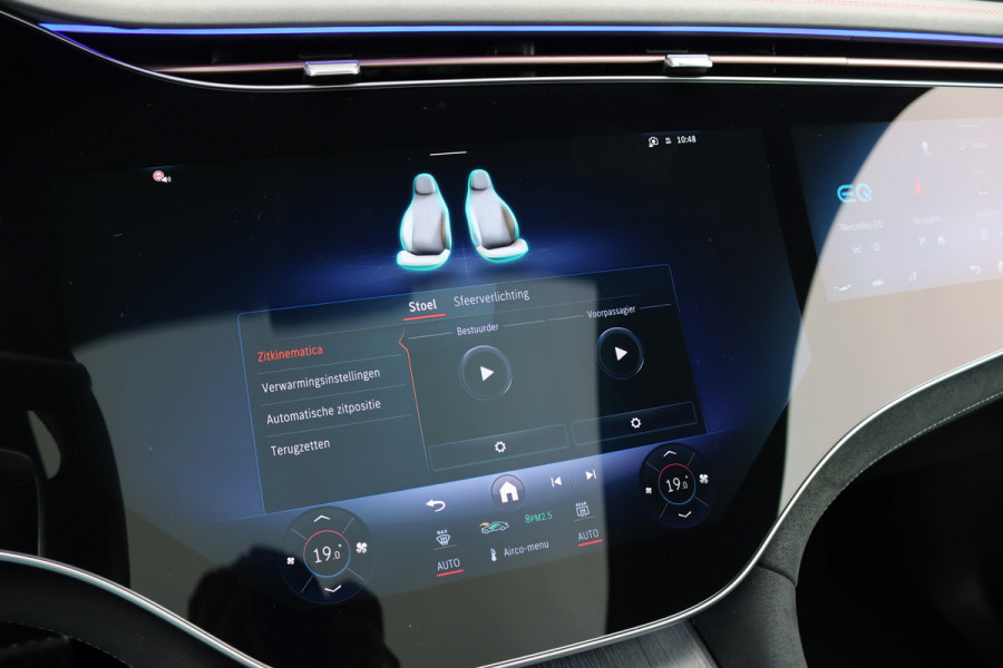 Mercedes-Benz EQE SUV 350 4MATIC AMG Line Premium+ 91 kWh | Luchtvering | Hyperscreen | Achterasbesturing | Distronic+ | Panoramadak | Burmester | Digital Light | Surround Camera | 22kW | Warmtepomp |