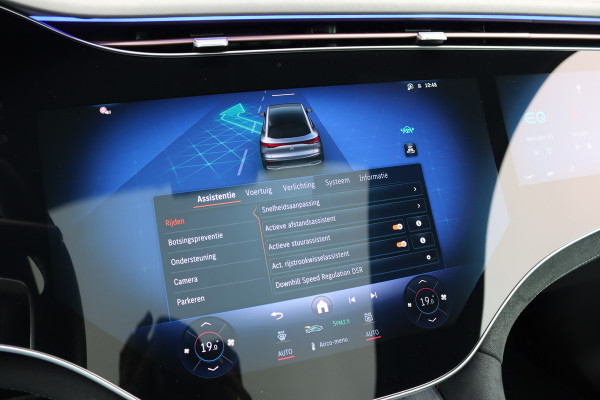 Mercedes-Benz EQE SUV 350 4MATIC AMG Line Premium+ 91 kWh | Luchtvering | Hyperscreen | Achterasbesturing | Distronic+ | Panoramadak | Burmester | Digital Light | Surround Camera | 22kW | Warmtepomp |