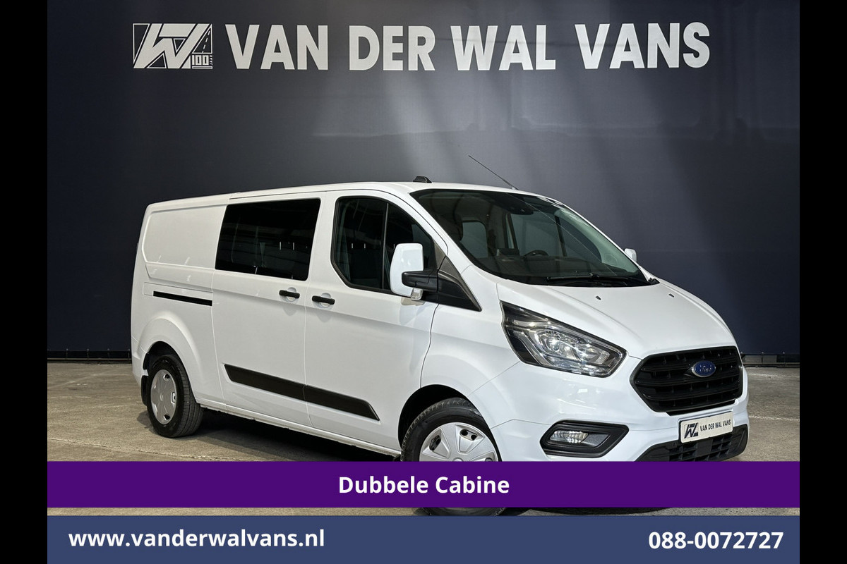 Ford Transit Custom 2.0 TDCI 130pk L2H1 Dubbele Cabine Euro6 Airco | 6-Zits | Camera | Navigatie | LED | Apple Carplay Cruisecontrol, Stoelverwarming, Verwarmde voorruit, Parkeersensoren, 2800kg trekvermogen