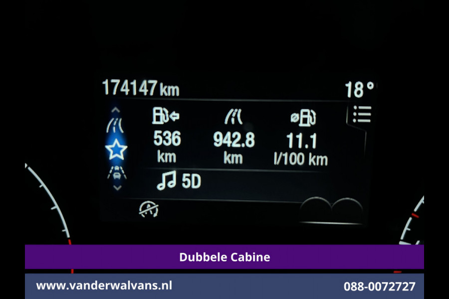 Ford Transit Custom 2.0 TDCI 130pk L2H1 Dubbele Cabine Euro6 Airco | 6-Zits | Camera | Navigatie | LED | Apple Carplay Cruisecontrol, Stoelverwarming, Verwarmde voorruit, Parkeersensoren, 2800kg trekvermogen
