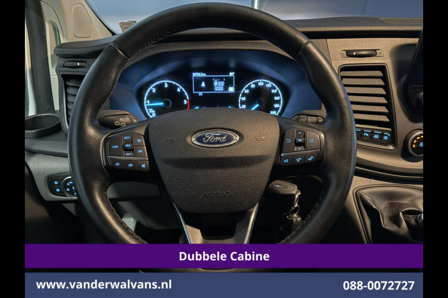 Ford Transit Custom 2.0 TDCI 130pk L2H1 Dubbele Cabine Euro6 Airco | 6-Zits | Camera | Apple Carplay Android Auto, Cruisecontrol, Stoelverwarming, Parkeersensoren, Achterklep