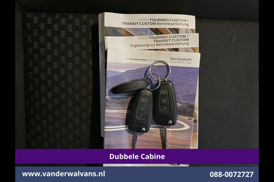 Ford Transit Custom 2.0 TDCI 130pk L2H1 Dubbele Cabine Euro6 Airco | 6-Zits | Camera | Apple Carplay Android Auto, Cruisecontrol, Stoelverwarming, Parkeersensoren, Achterklep