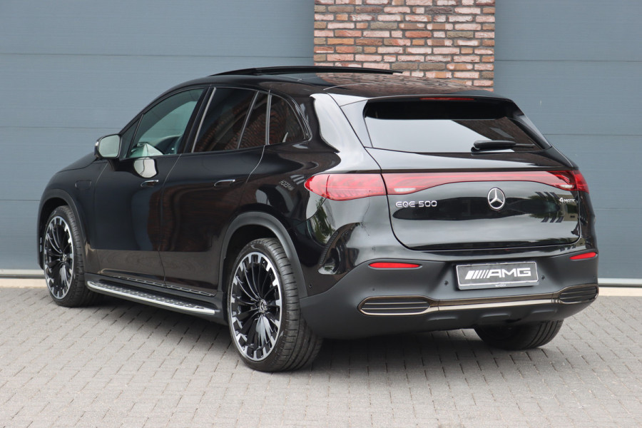 Mercedes-Benz EQE SUV 500 4MATIC AMG Line 91 kWh | Luchtvering | Hyperscreen | Achterasbesturing | Distronic+ | Massage | Nappa Leder | HUD | Stoelventilatie | Trekhaak | Memory | Verwarmd Stuurwiel |