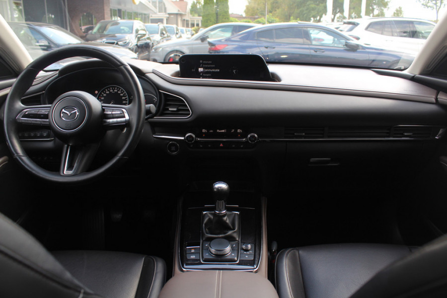 Mazda CX-30 2.0 e-SkyActiv-X M Hybrid Luxury / Trekhaak / Schuifdak / 360Camera / Head-up / Leder / 18'' / Navigatie / Stoelverwarming / DAB / ACC