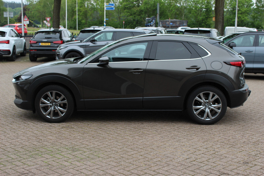 Mazda CX-30 2.0 e-SkyActiv-X M Hybrid Luxury / Trekhaak / Schuifdak / 360Camera / Head-up / Leder / 18'' / Navigatie / Stoelverwarming / DAB / ACC