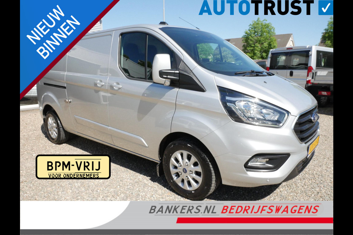 Ford Transit Custom 2.0 TDCI 170PK, L2, Limited, Automaat, Airco, 2 x Schuifdeur