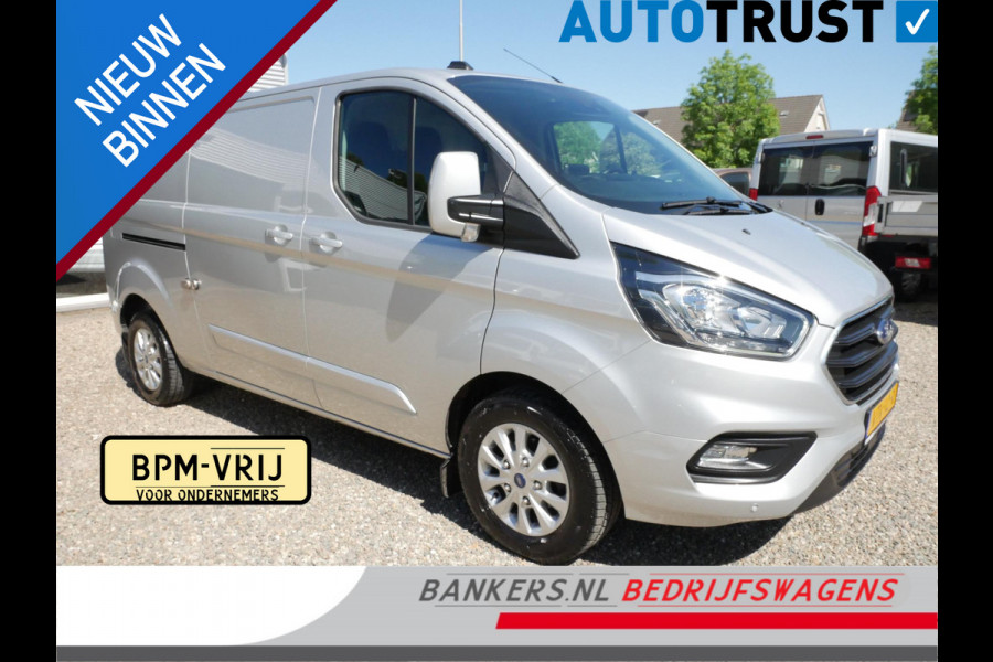 Ford Transit Custom 2.0 TDCI 170PK, L2, Limited, Automaat, Airco, 2 x Schuifdeur