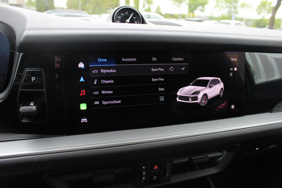 Porsche Cayenne 3.0 S E-Hybrid 519pk / Trekhaak / Panoramadak / 360Camera / Head-up / Achterasbesturing / Bose / 21'' / Luchtvering / Adaptieve Stoelen / Sportdesign+Chrono / Sportuiltaat / Stoelventilatie / Stoelverwarming 4x /
