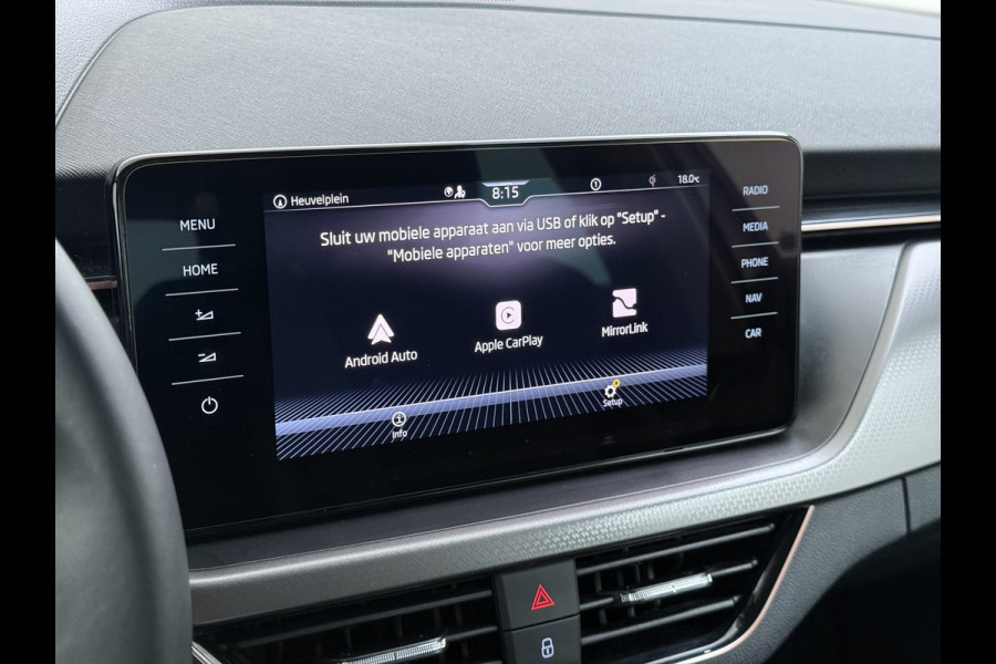 Škoda Kamiq 1.0TSI 1/2 Leder Elek.Stoel+Verwarmd Apple Camera Android Auto Navi Ecc Camera Cruise Control Pdc Business Edition Draadloze Tel.lader Lmv 16" Isofix Voorruitverwarming DAB Led 1e Eigenaar Origineel Nederlandse Auto