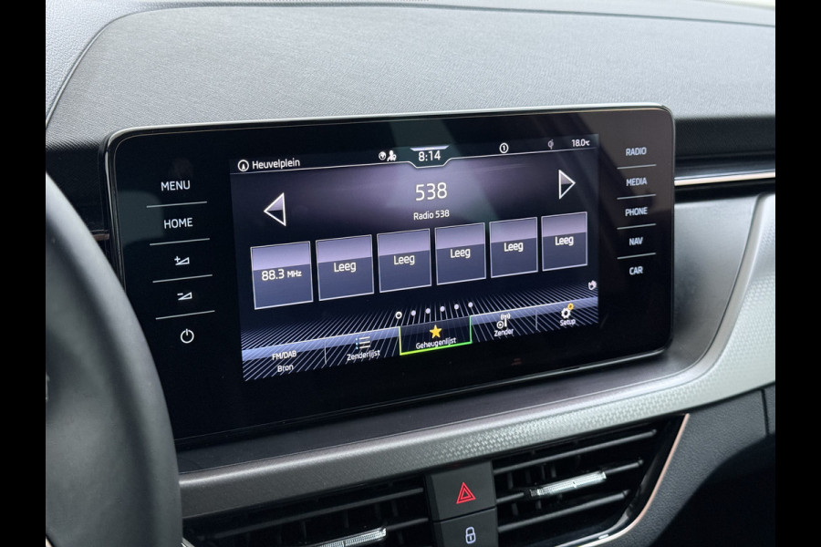 Škoda Kamiq 1.0TSI 1/2 Leder Elek.Stoel+Verwarmd Apple Camera Android Auto Navi Ecc Camera Cruise Control Pdc Business Edition Draadloze Tel.lader Lmv 16" Isofix Voorruitverwarming DAB Led 1e Eigenaar Origineel Nederlandse Auto