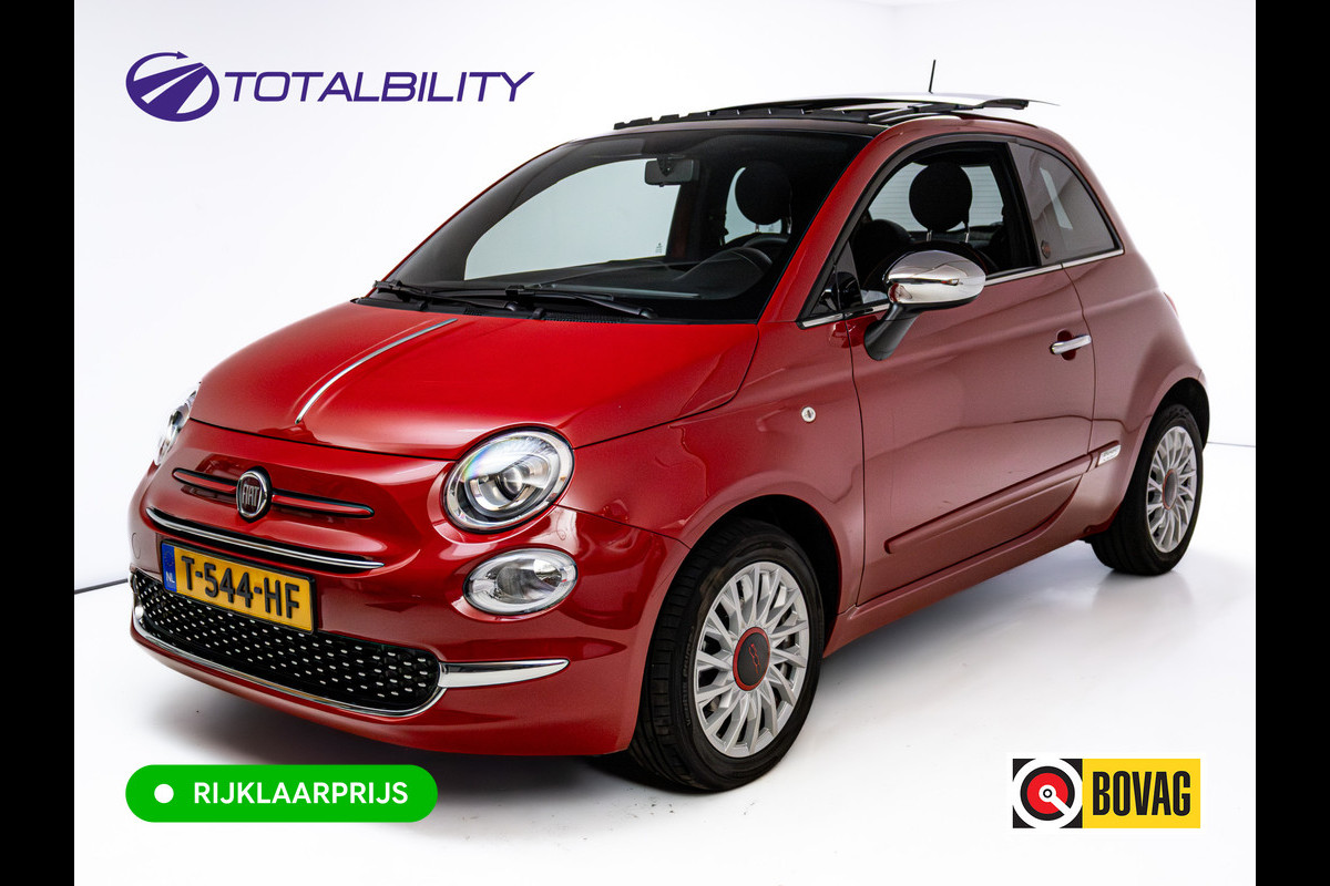 Fiat 500 1.0 Hybrid RED | Electrisch Schuif/kanteldak | U-conn navi touch 7 | Navigatie | Airco | Cruise control | DAB