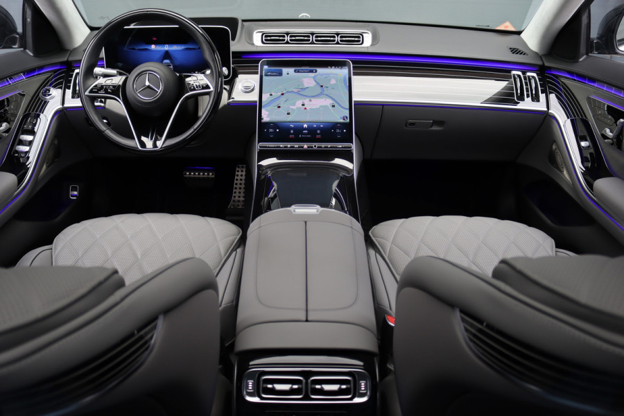 Mercedes-Benz S-Klasse 580 e 4MATIC AMG Line | Achterasbesturing | Luchtvering | Distronic+ | Massage | Exclusief Nappa Leder | Stoelventilatie V+A | HUD | Parfumering | Soft-Close | 3D-Display | Digital Light |