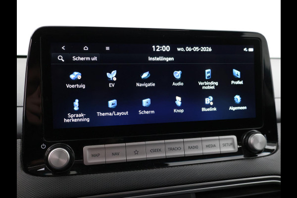 Hyundai Kona EV PREMIUM SKY 64 kWh 100% SOH *CERAMIC BLUE* + SCHUIFDAK | STOELVERW. V+A | STOELVENTILATIE | KRELL