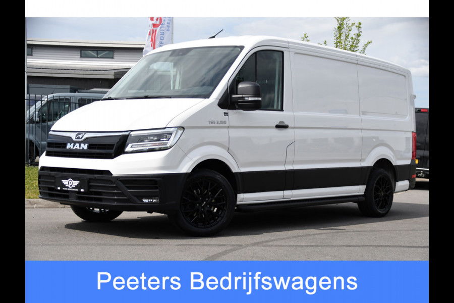MAN TGE 35 2.0 L3H2 PB Edition Camera, Cruise, Carplay, LED, 177pk, Clima, Trekhaak, Stuurverwarming, Automaat, NAVI, Sensoren, Multimedia, Uniek!